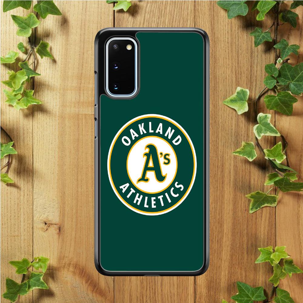 Baseball Oakland Athletics MLB 001 Samsung Galaxy S20 Case-Rubber / Black (2D Case)-Xtracase