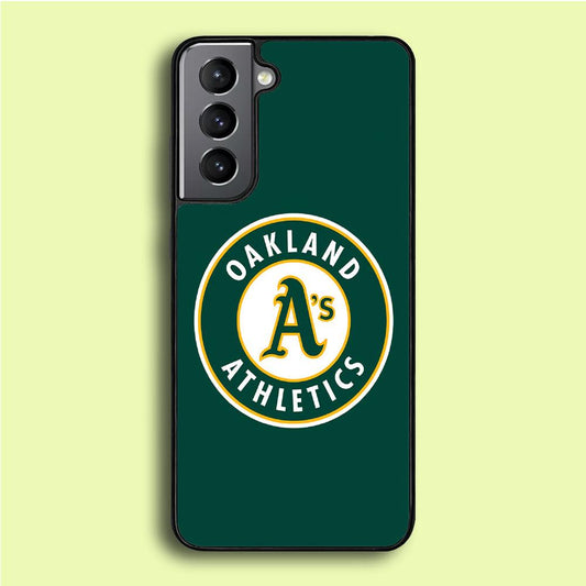 Baseball Oakland Athletics MLB 001 Samsung Galaxy S21 Case-Rubber / Black (2D Case)-Xtracase