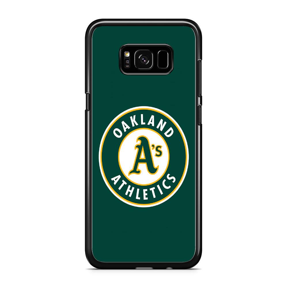 Baseball Oakland Athletics MLB 001 Samsung Galaxy S8 Case-Rubber / Black (2D Case)-Xtracase