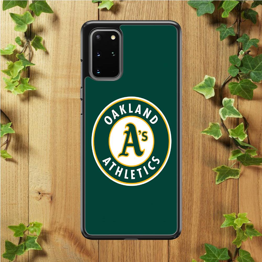 Baseball Oakland Athletics MLB 001 Samsung Galaxy S20 Plus Case-Rubber / Black (2D Case)-Xtracase