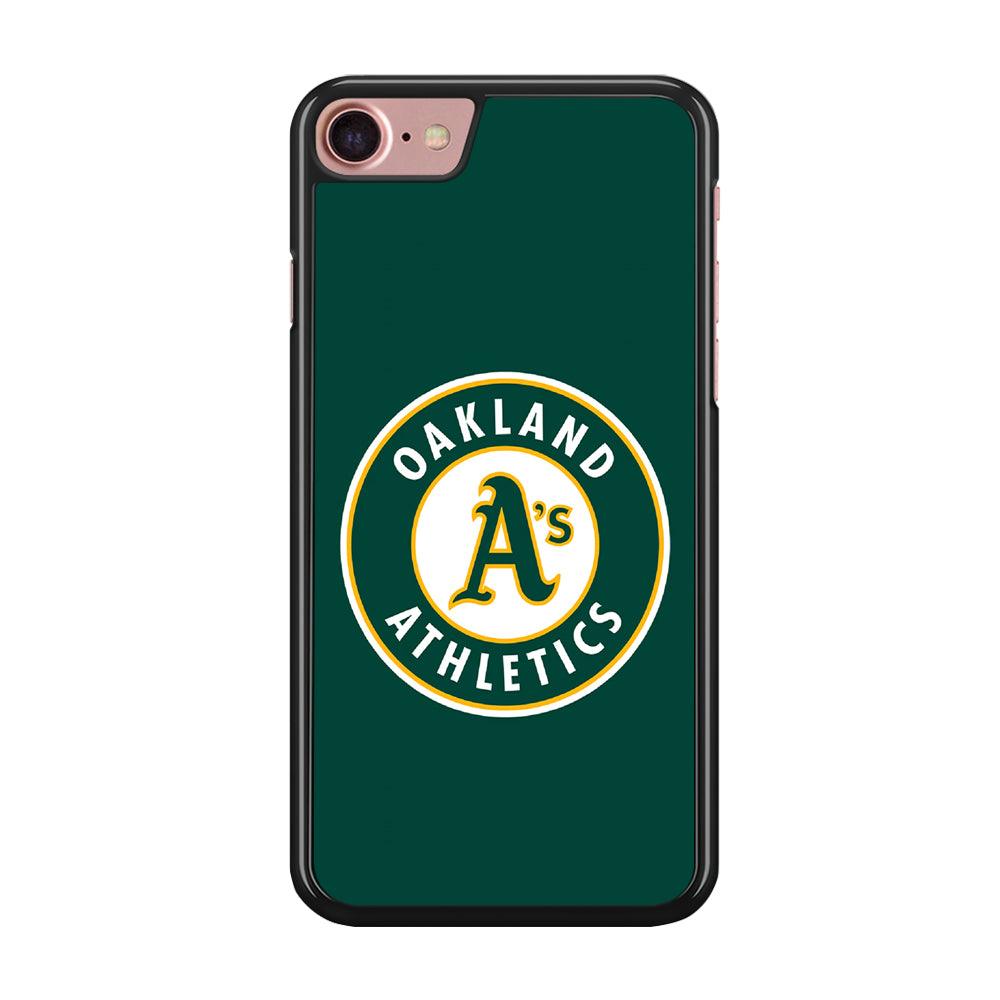 Baseball Oakland Athletics MLB 001 iPhone 7 Case-Rubber / Black (2D Case)-Xtracase