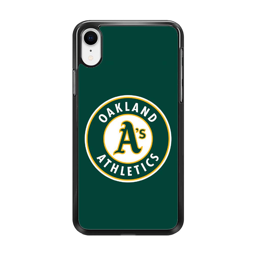 Baseball Oakland Athletics MLB 001 iPhone XR Case-Rubber / Black (2D Case)-Xtracase