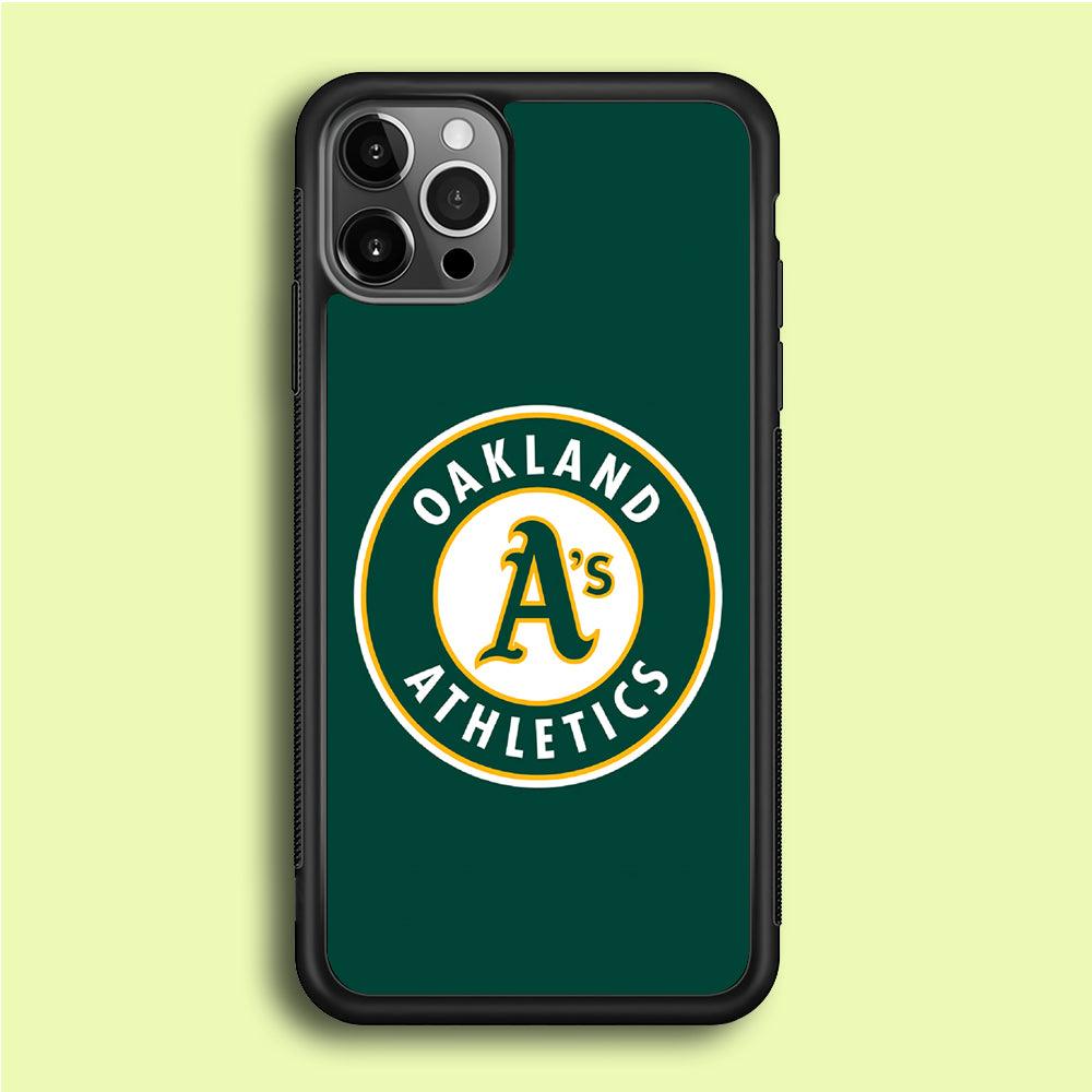 Baseball Oakland Athletics MLB 001 iPhone 12 Pro Case-Rubber / Black (2D Case)-Xtracase