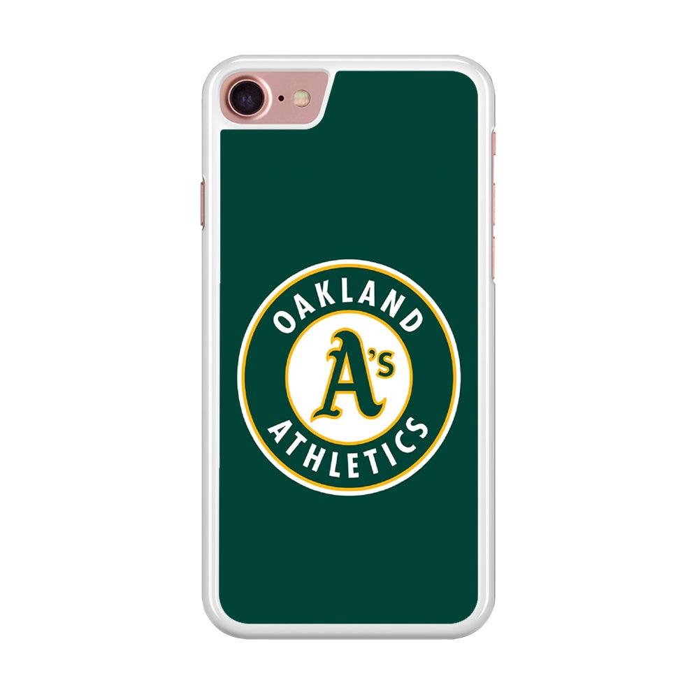 Baseball Oakland Athletics MLB 001 iPhone 7 Case-Rubber / White (2D Case)-Xtracase