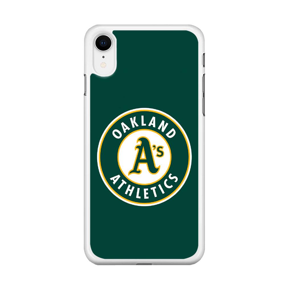 Baseball Oakland Athletics MLB 001 iPhone XR Case-Rubber / White (2D Case)-Xtracase