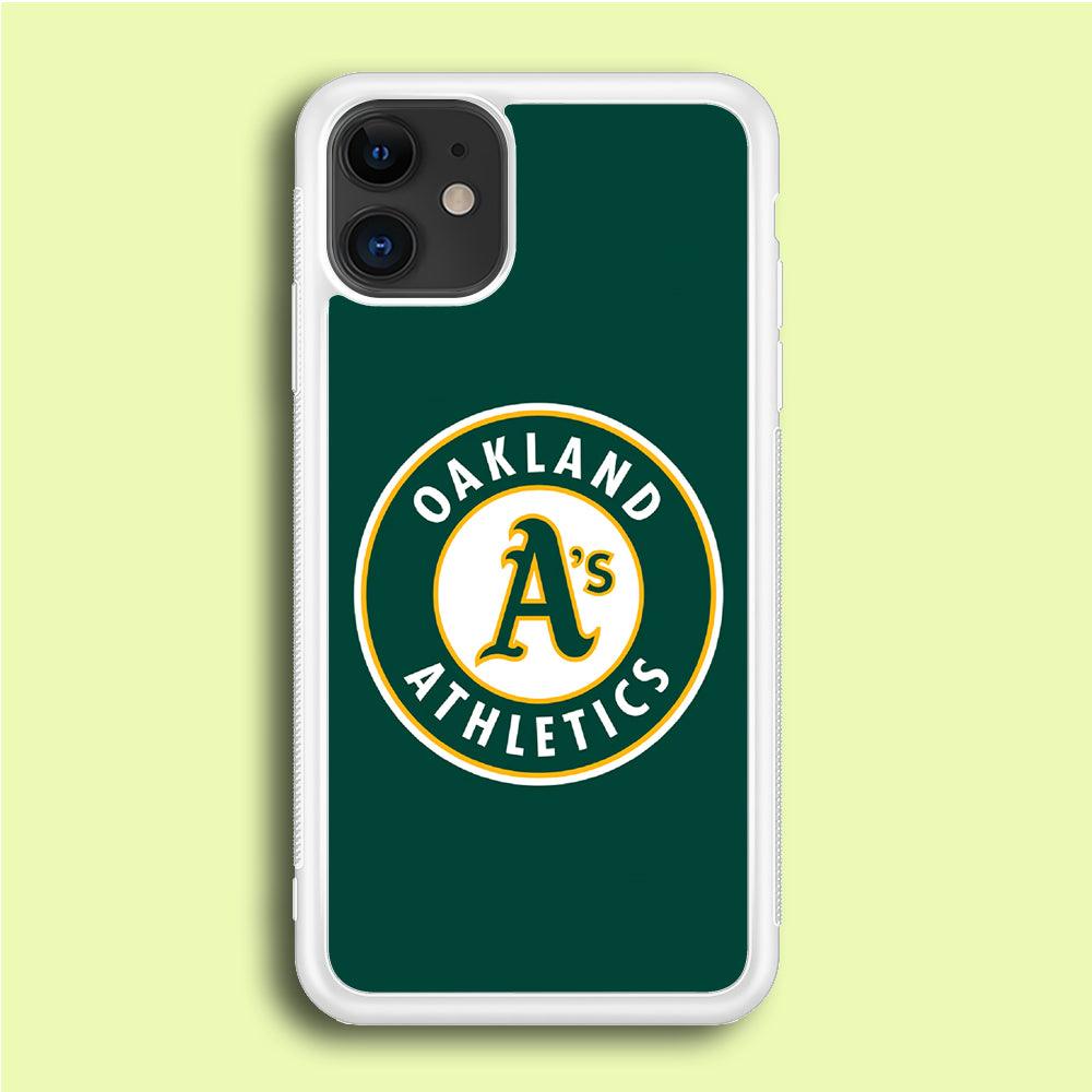 Baseball Oakland Athletics MLB 001 iPhone 12 Mini Case-Rubber / White (2D Case)-Xtracase