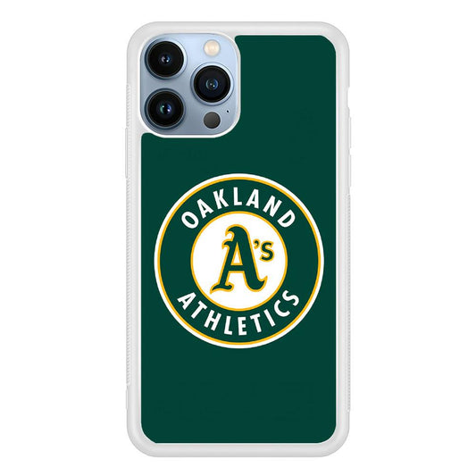 Baseball Oakland Athletics MLB 001 iPhone 13 Pro Case-Rubber / White (2D Case)-Xtracase