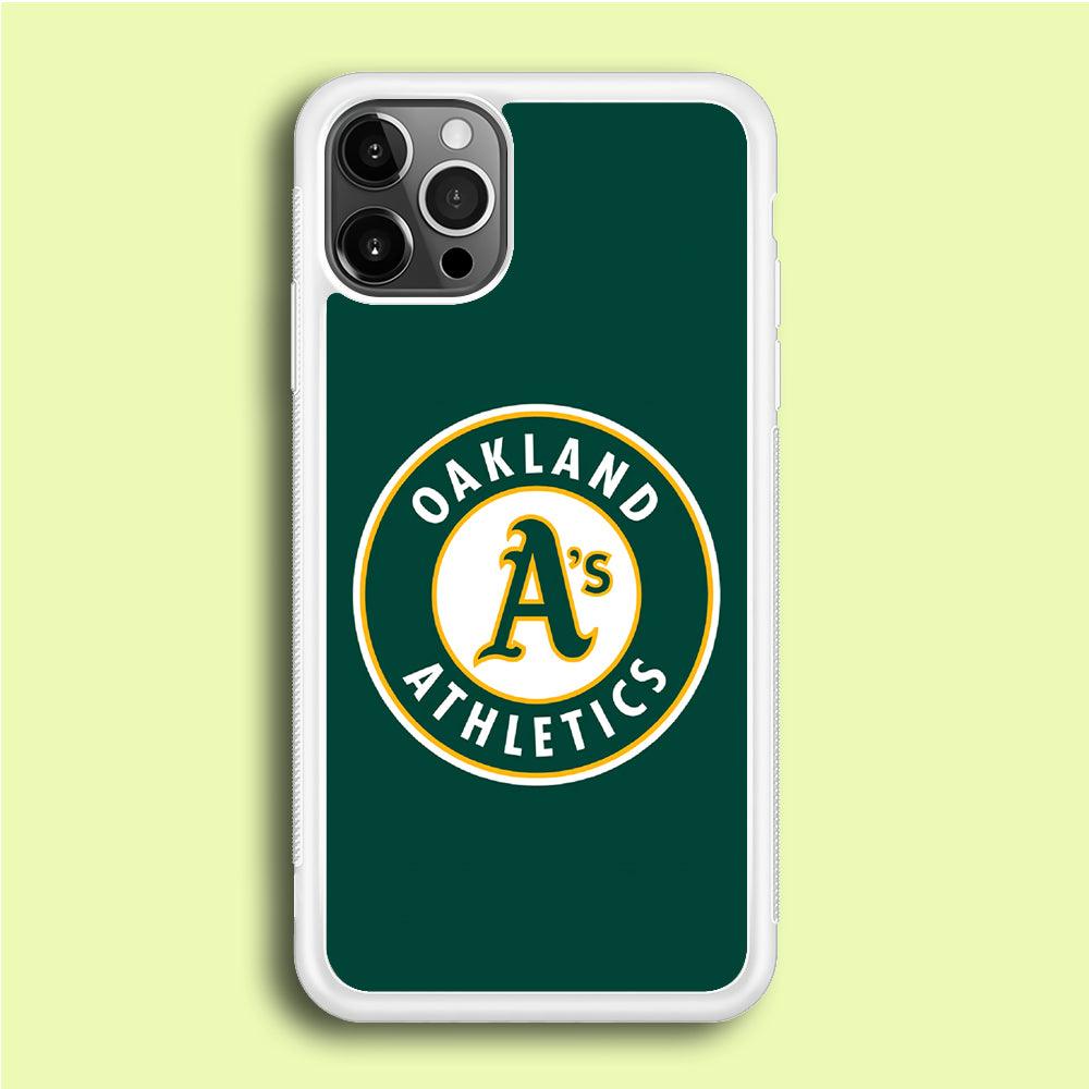 Baseball Oakland Athletics MLB 001 iPhone 12 Pro Case-Rubber / White (2D Case)-Xtracase