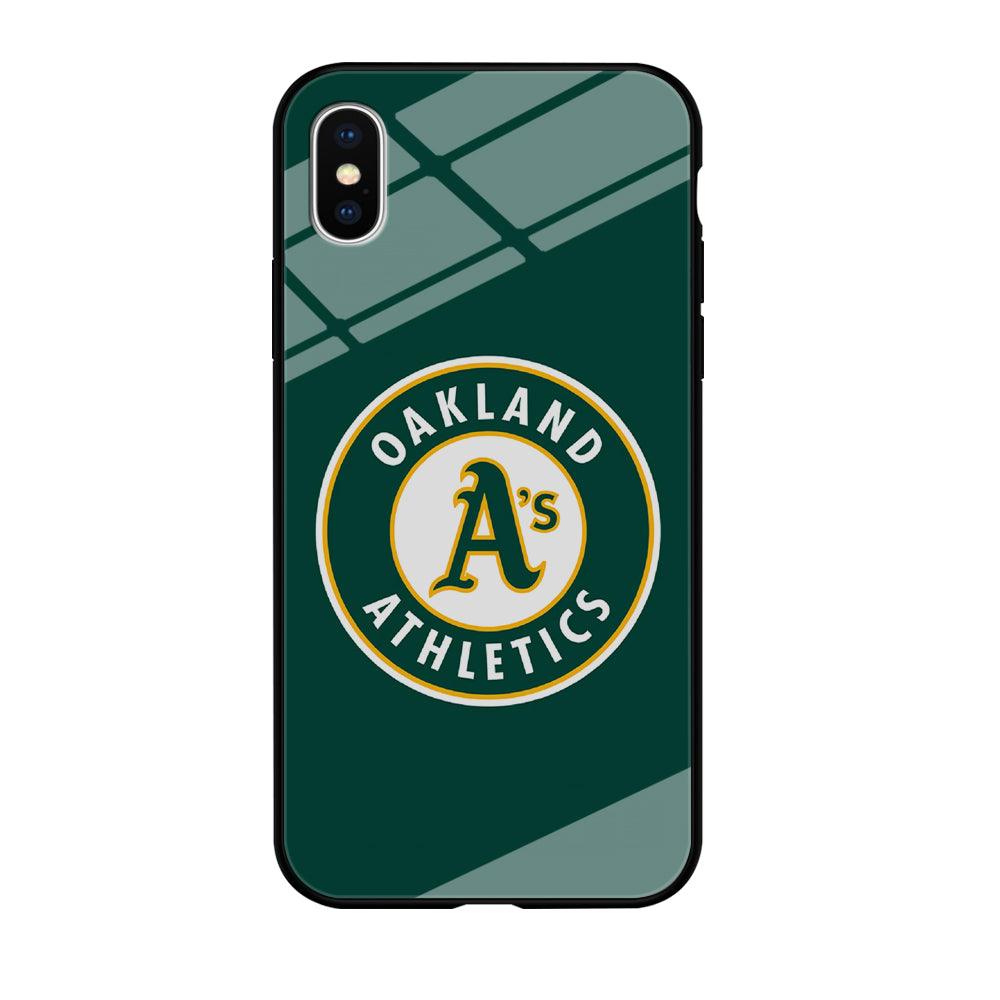 Baseball Oakland Athletics MLB 001 iPhone Xs Max Case-Tempered Glass Case-Xtracase