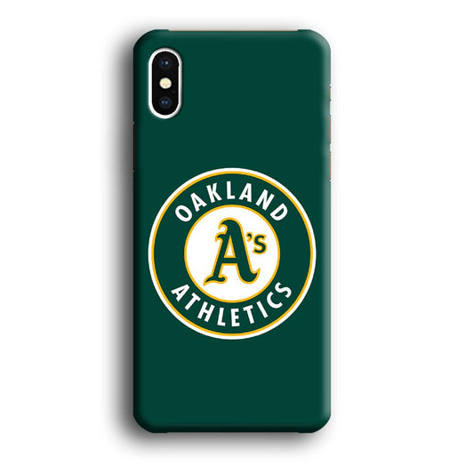 Baseball Oakland Athletics MLB 001 iPhone Xs Case-Plastic / Full Wrap (3D Case)-Xtracase