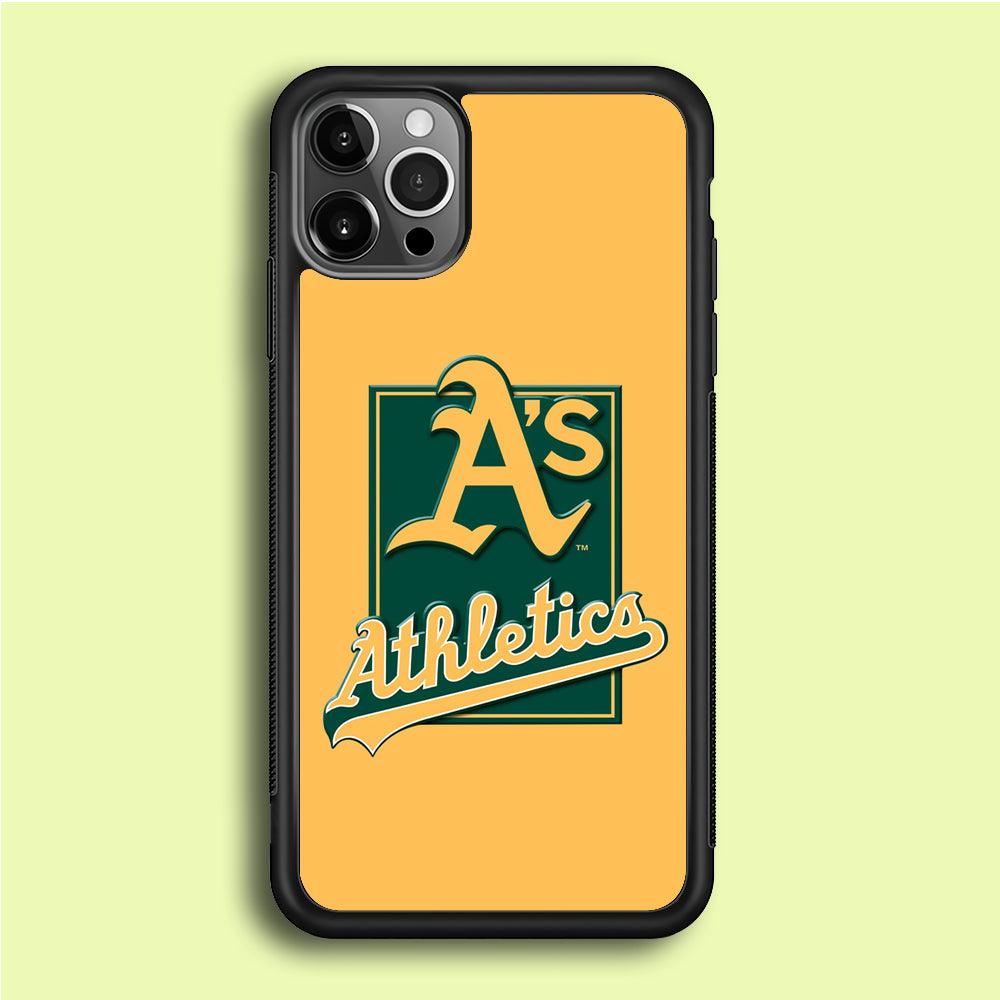 Baseball Oakland Athletics MLB 002 iPhone 12 Pro Case-Rubber / Black (2D Case)-Xtracase