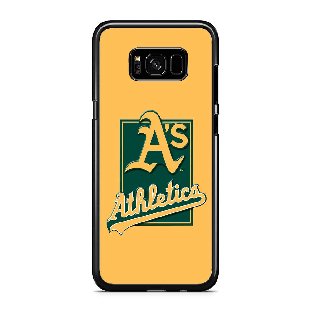 Baseball Oakland Athletics MLB 002 Samsung Galaxy S8 Case-Rubber / Black (2D Case)-Xtracase