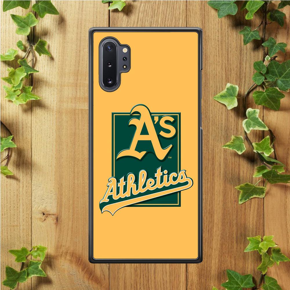 Baseball Oakland Athletics MLB 002 Samsung Galaxy Note 10 Plus Case-Rubber / Black (2D Case)-Xtracase