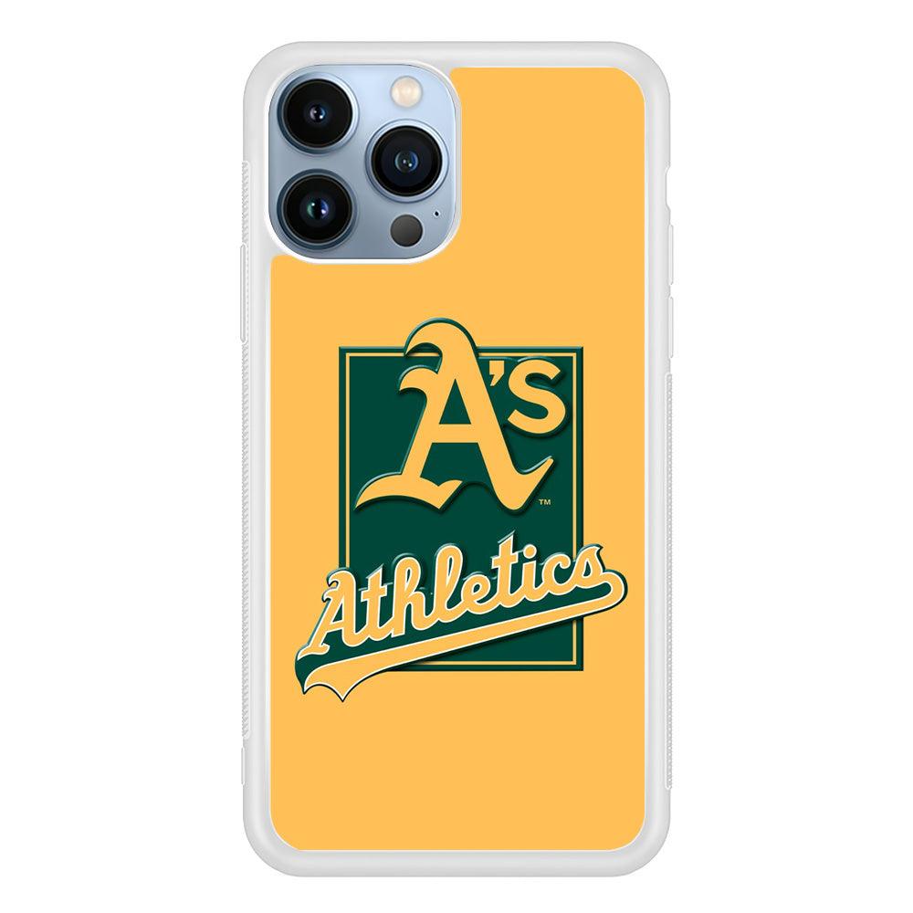 Baseball Oakland Athletics MLB 002 iPhone 13 Pro Max Case-Rubber / White (2D Case)-Xtracase