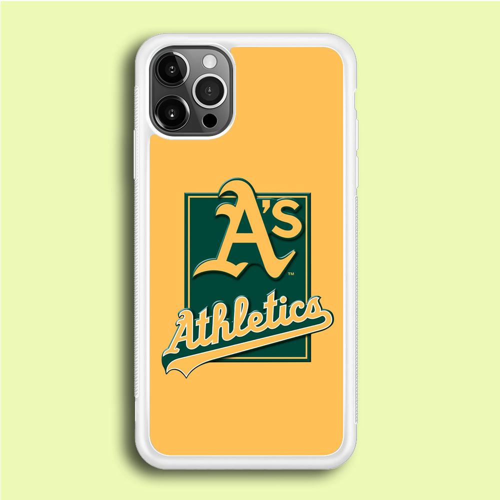 Baseball Oakland Athletics MLB 002 iPhone 12 Pro Max Case-Rubber / White (2D Case)-Xtracase