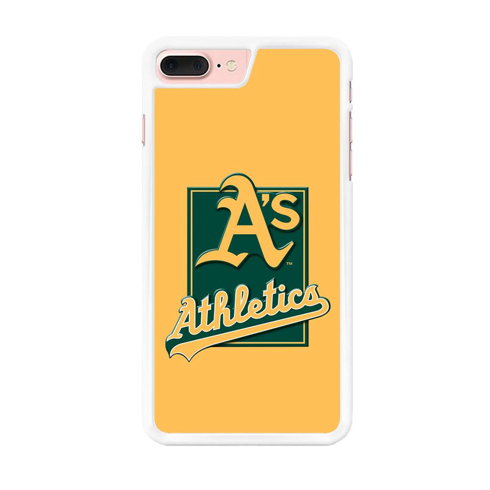 Baseball Oakland Athletics MLB 002 iPhone 8 Plus Case-Rubber / White (2D Case)-Xtracase