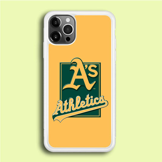 Baseball Oakland Athletics MLB 002 iPhone 12 Pro Case-Rubber / White (2D Case)-Xtracase