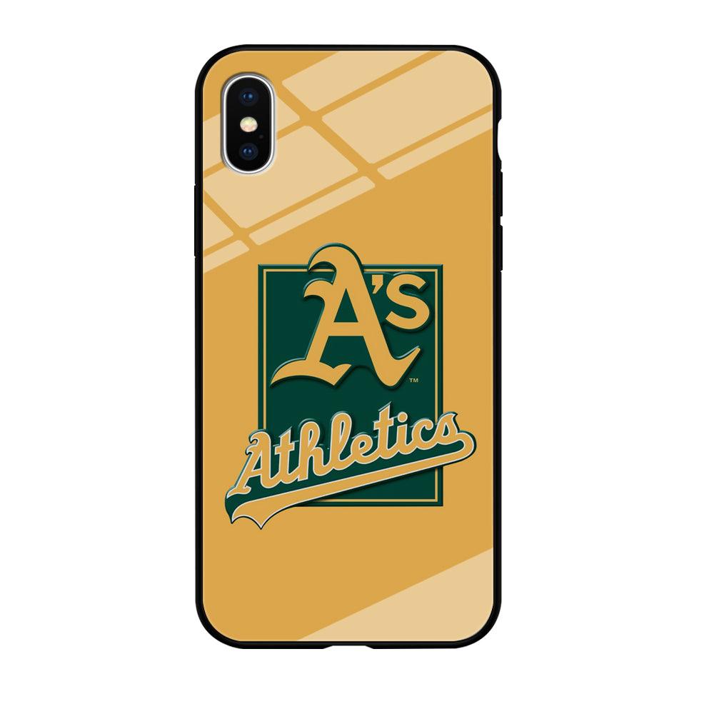 Baseball Oakland Athletics MLB 002 iPhone Xs Max Case-Tempered Glass Case-Xtracase