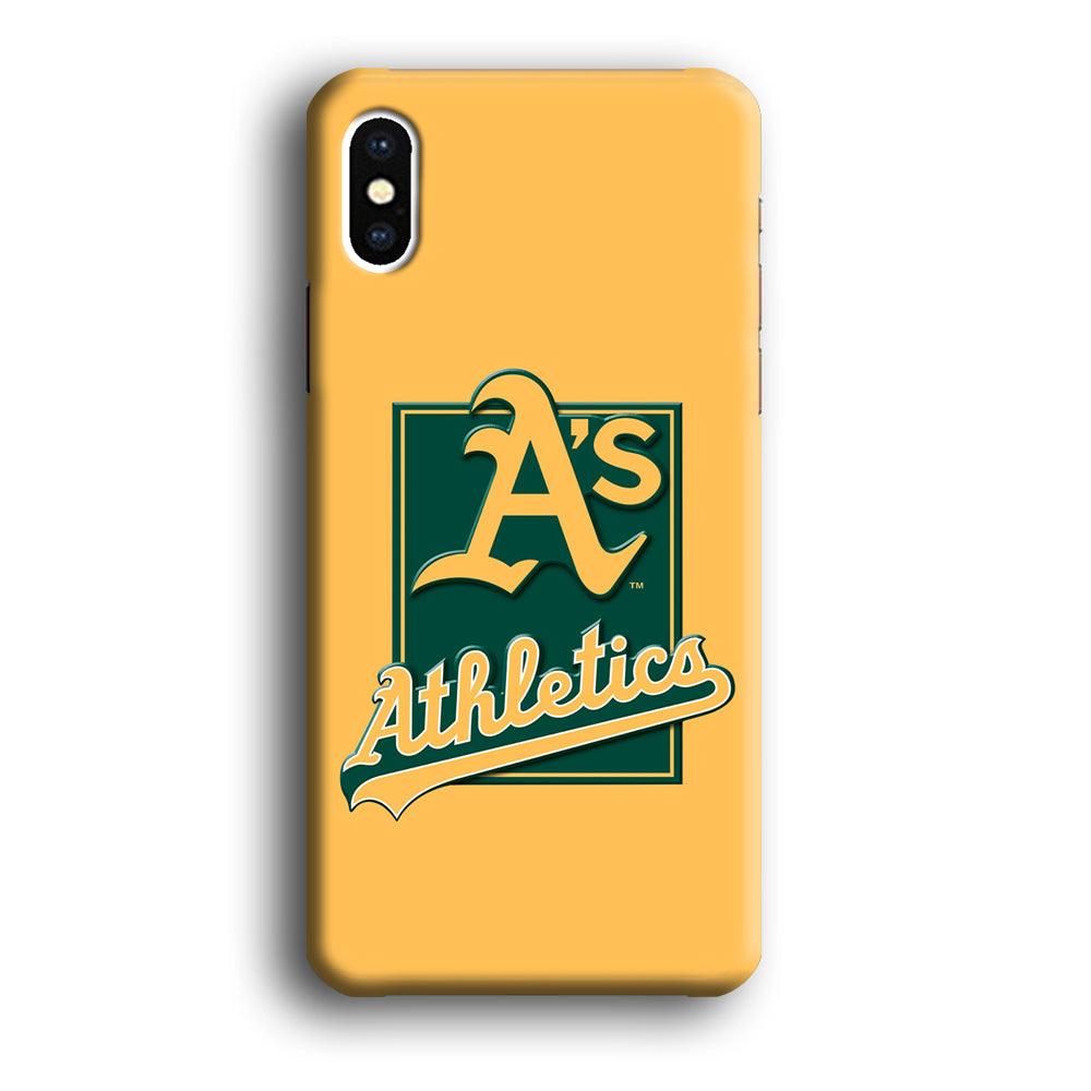 Baseball Oakland Athletics MLB 002 iPhone Xs Case-Plastic / Full Wrap (3D Case)-Xtracase