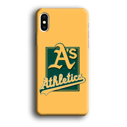 Baseball Oakland Athletics MLB 002 iPhone Xs Case-Plastic / Full Wrap (3D Case)-Xtracase