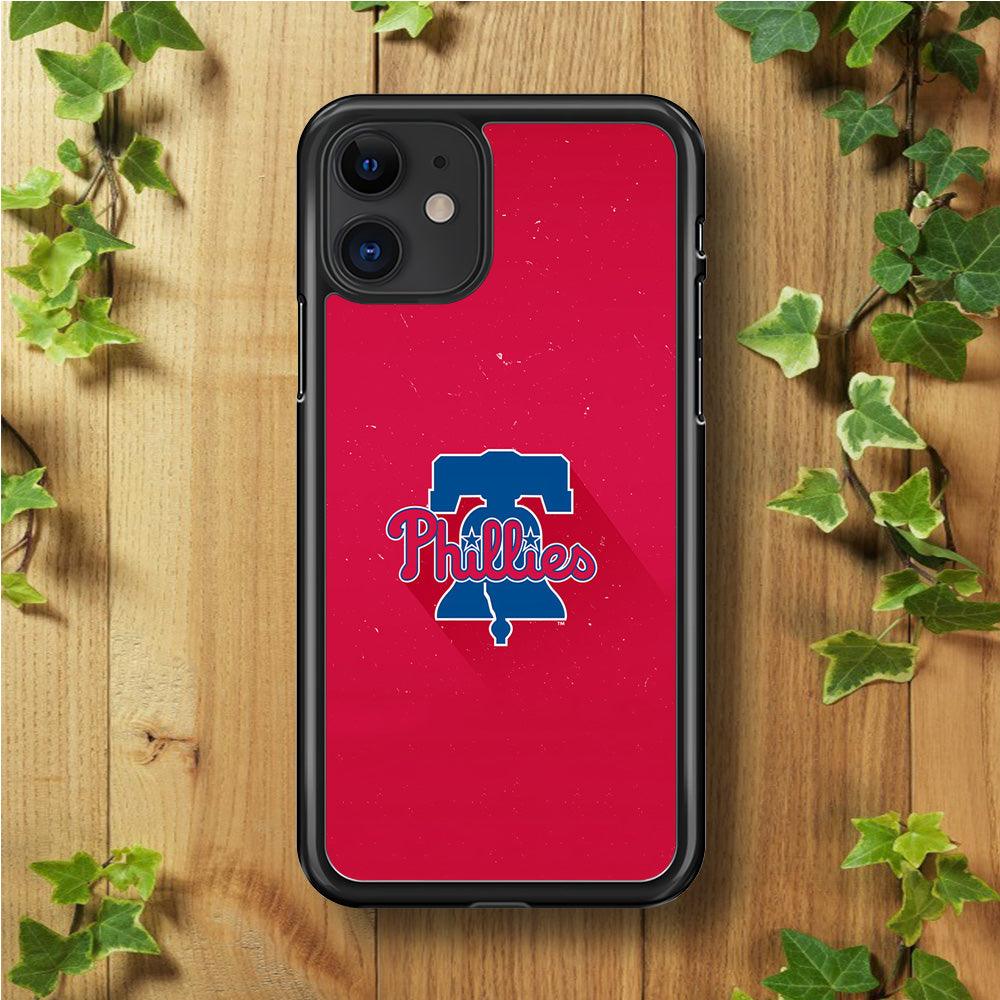 Baseball Philadelphia Phillies MLB 001 iPhone 11 Case-Rubber / Black (2D Case)-Xtracase