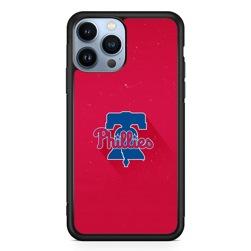 Baseball Philadelphia Phillies MLB 001 iPhone 13 Pro Case-Rubber / Black (2D Case)-Xtracase