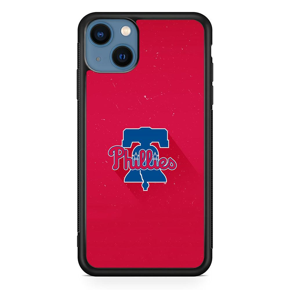Baseball Philadelphia Phillies MLB 001 iPhone 13 Mini Case-Rubber / Black (2D Case)-Xtracase