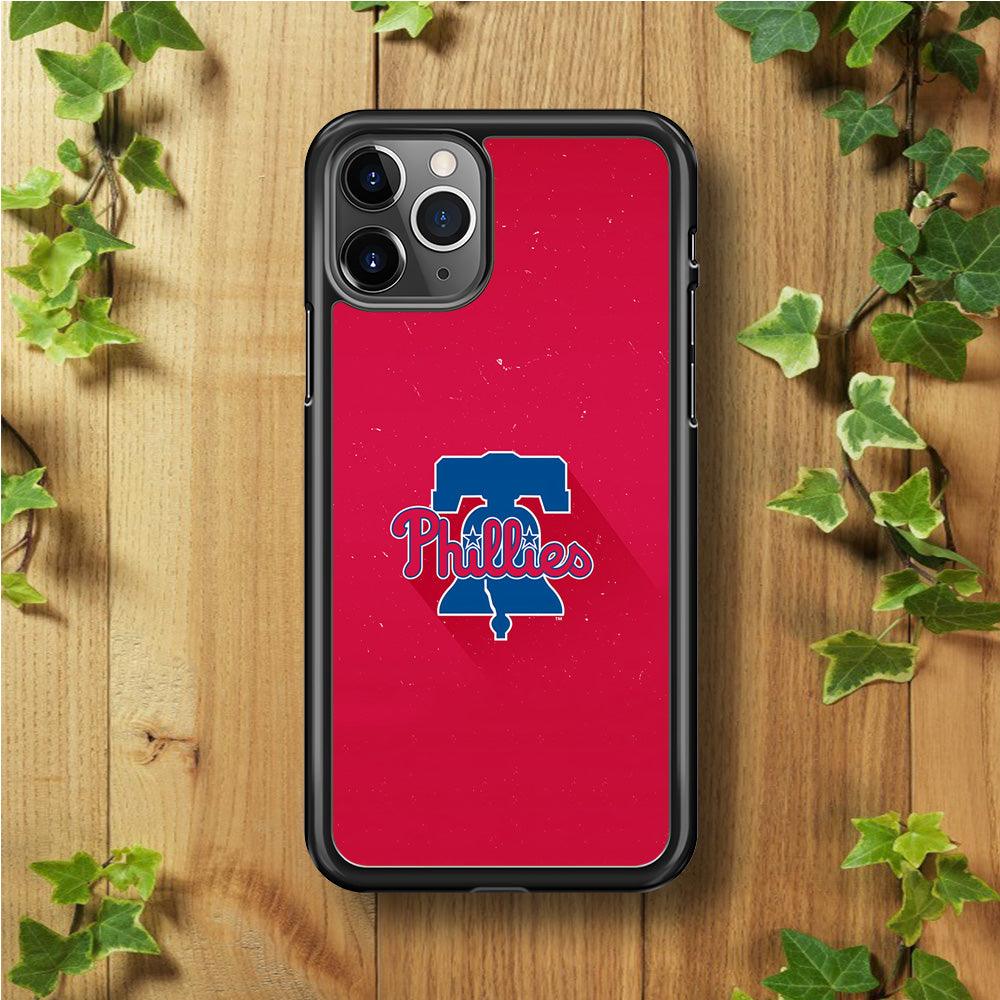 Baseball Philadelphia Phillies MLB 001 iPhone 11 Pro Max Case-Rubber / Black (2D Case)-Xtracase
