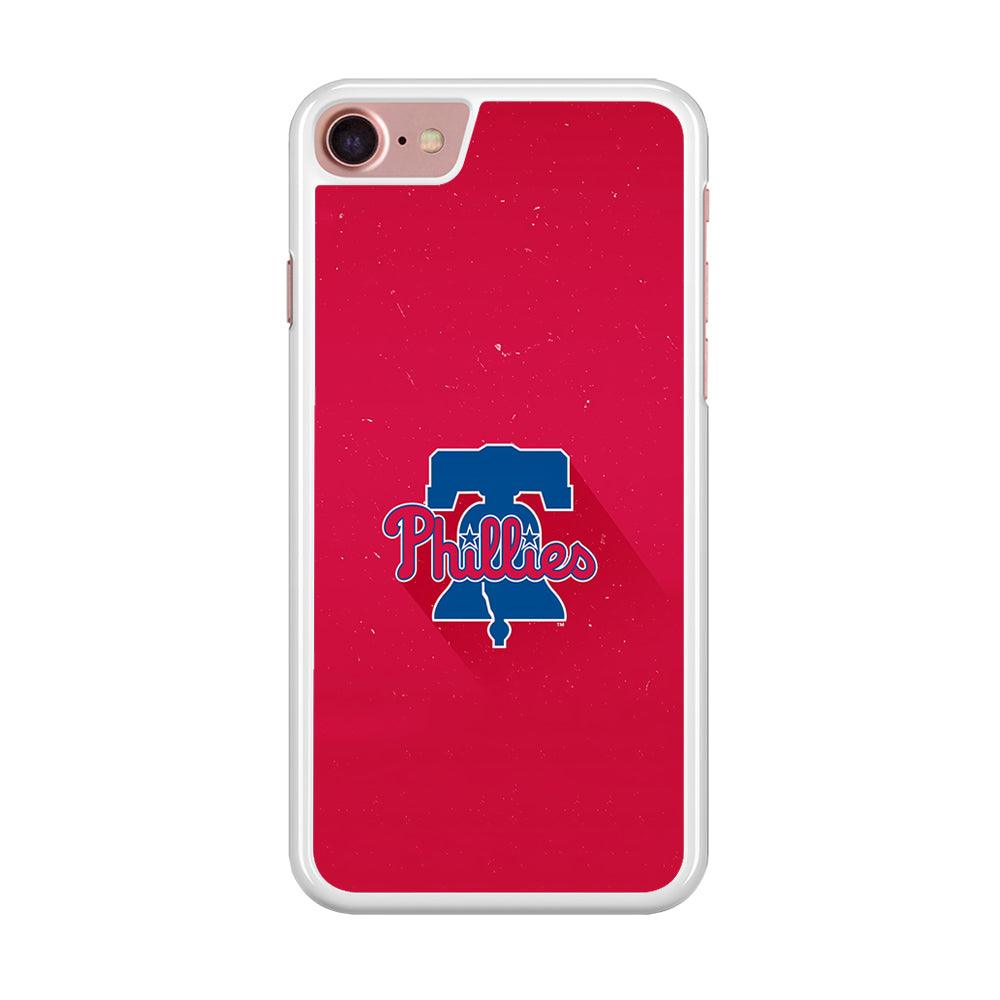 Baseball Philadelphia Phillies MLB 001 iPhone 8 Case-Rubber / White (2D Case)-Xtracase