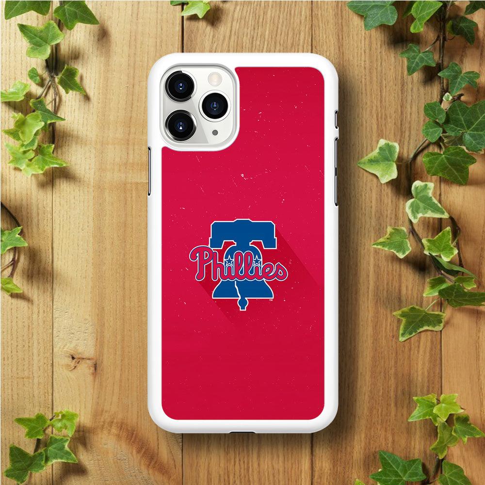 Baseball Philadelphia Phillies MLB 001 iPhone 11 Pro Max Case-Rubber / White (2D Case)-Xtracase