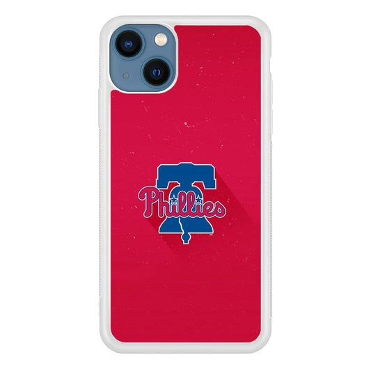 Baseball Philadelphia Phillies MLB 001 iPhone 13 Mini Case-Rubber / White (2D Case)-Xtracase