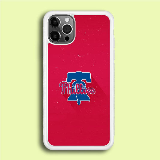 Baseball Philadelphia Phillies MLB 001 iPhone 12 Pro Case-Rubber / White (2D Case)-Xtracase