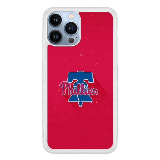 Baseball Philadelphia Phillies MLB 001 iPhone 13 Pro Max Case-Rubber / White (2D Case)-Xtracase