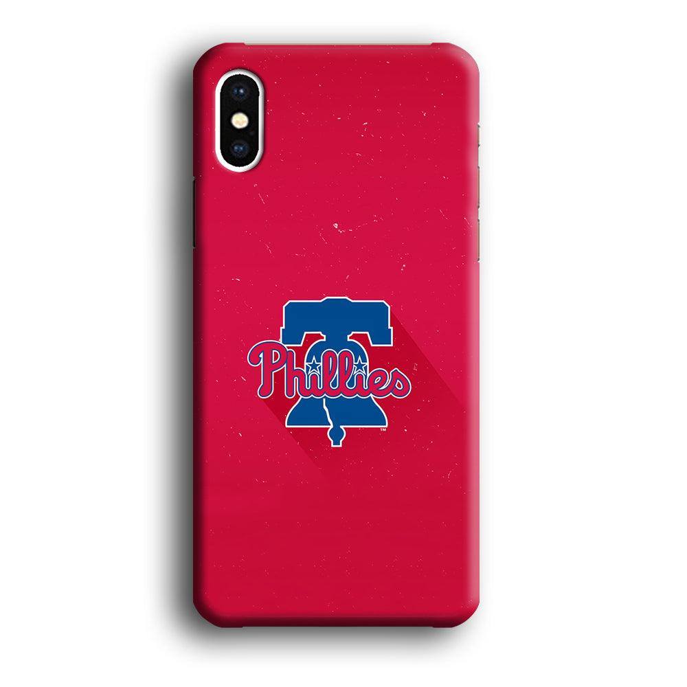 Baseball Philadelphia Phillies MLB 001 iPhone Xs Case-Plastic / Full Wrap (3D Case)-Xtracase