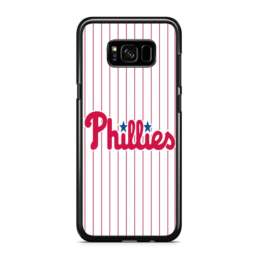 Baseball Philadelphia Phillies MLB 002 Samsung Galaxy S8 Case-Rubber / Black (2D Case)-Xtracase