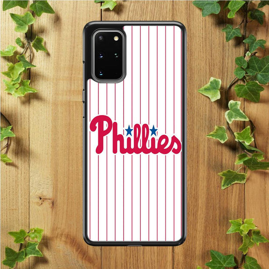 Baseball Philadelphia Phillies MLB 002 Samsung Galaxy S20 Plus Case-Rubber / Black (2D Case)-Xtracase