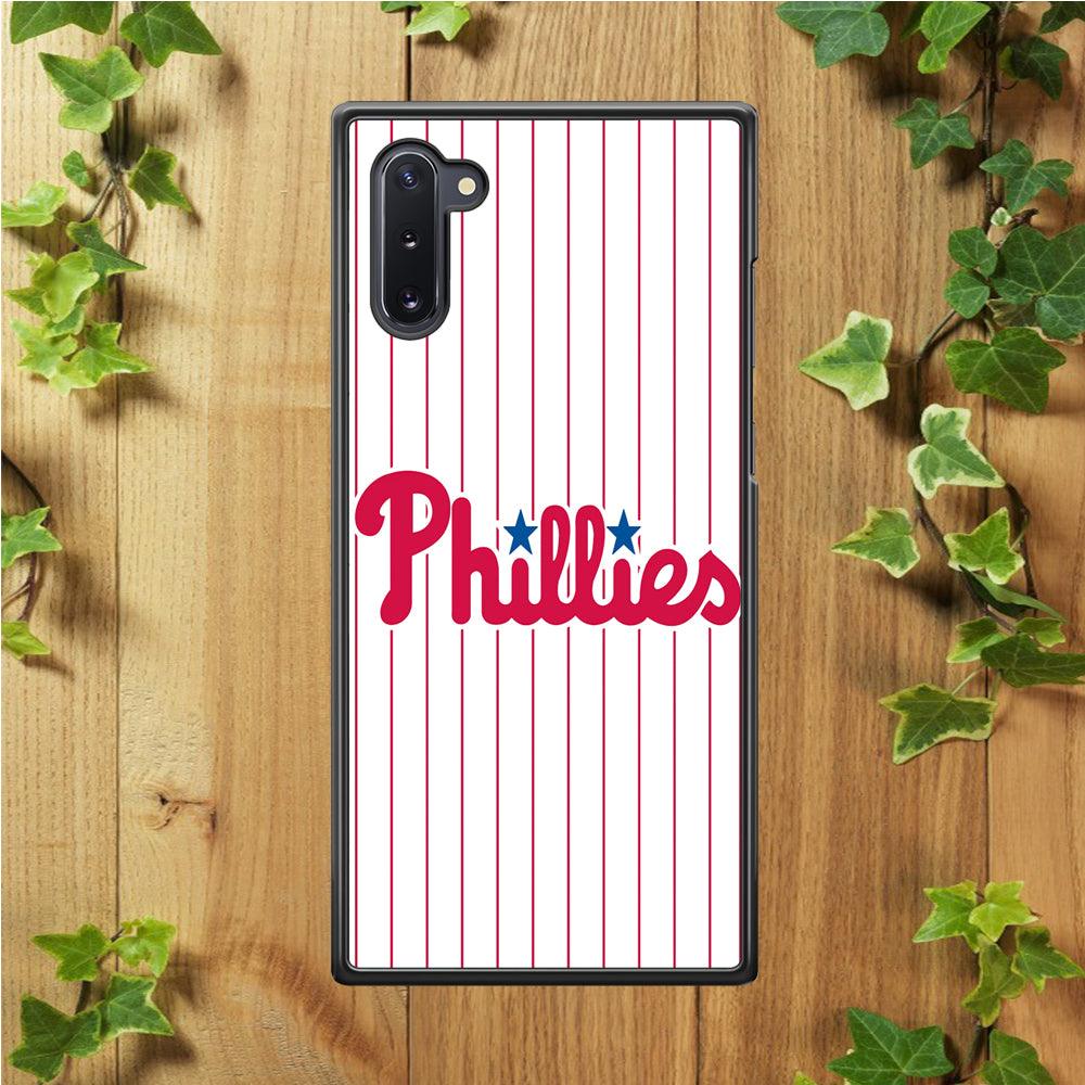 Baseball Philadelphia Phillies MLB 002 Samsung Galaxy Note 10 Case-Rubber / White (2D Case)-Xtracase