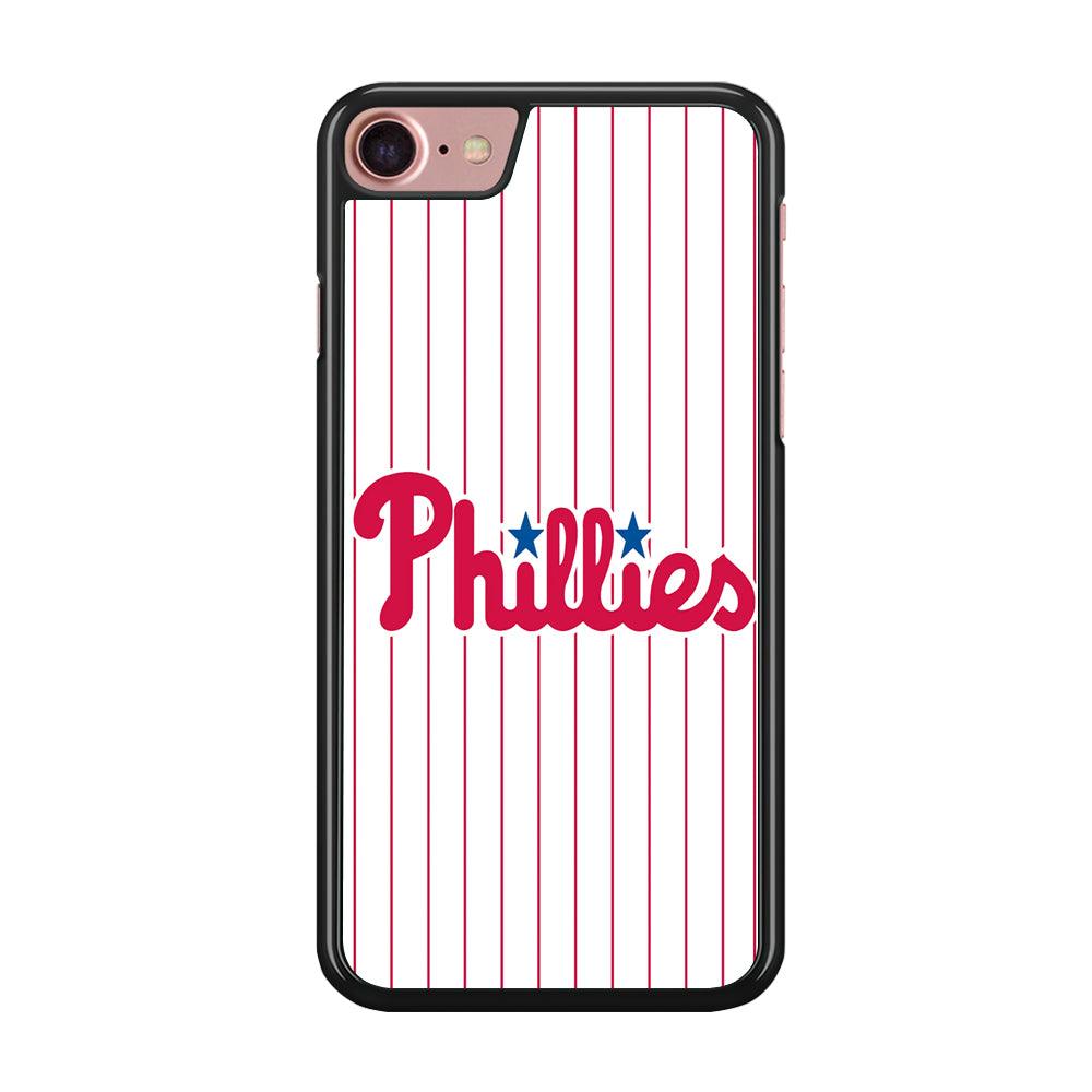 Baseball Philadelphia Phillies MLB 002 iPhone SE 2020 Case-Rubber / Black (2D Case)-Xtracase