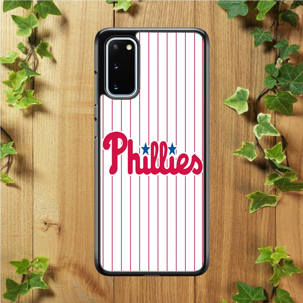 Baseball Philadelphia Phillies MLB 002 Samsung Galaxy S20 Case-Rubber / Black (2D Case)-Xtracase