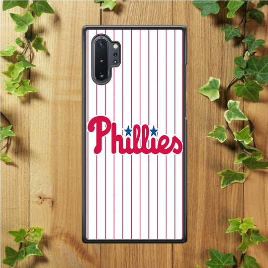 Baseball Philadelphia Phillies MLB 002 Samsung Galaxy Note 10 Plus Case-Rubber / White (2D Case)-Xtracase
