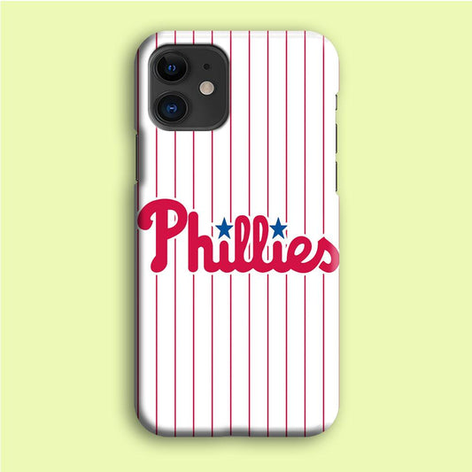 Baseball Philadelphia Phillies MLB 002 iPhone 12 Case-Plastic / Full Wrap (3D Case)-Xtracase