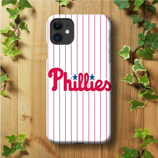 Baseball Philadelphia Phillies MLB 002 iPhone 11 Case-Plastic / Full Wrap (3D Case)-Xtracase