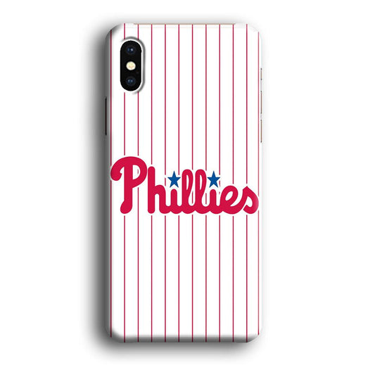 Baseball Philadelphia Phillies MLB 002 iPhone Xs Case-Plastic / Full Wrap (3D Case)-Xtracase