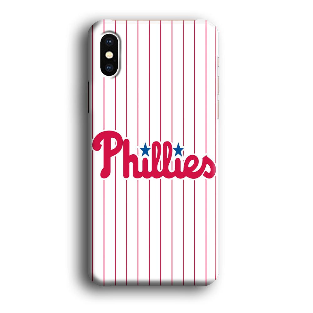 Baseball Philadelphia Phillies MLB 002 iPhone X Case-Plastic / Full Wrap (3D Case)-Xtracase