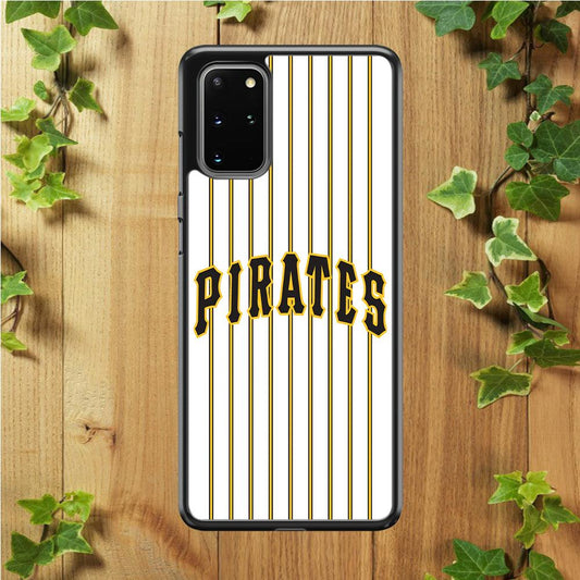 Baseball Pittsburgh Pirates MLB 001 Samsung Galaxy S20 Plus Case-Rubber / White (2D Case)-Xtracase