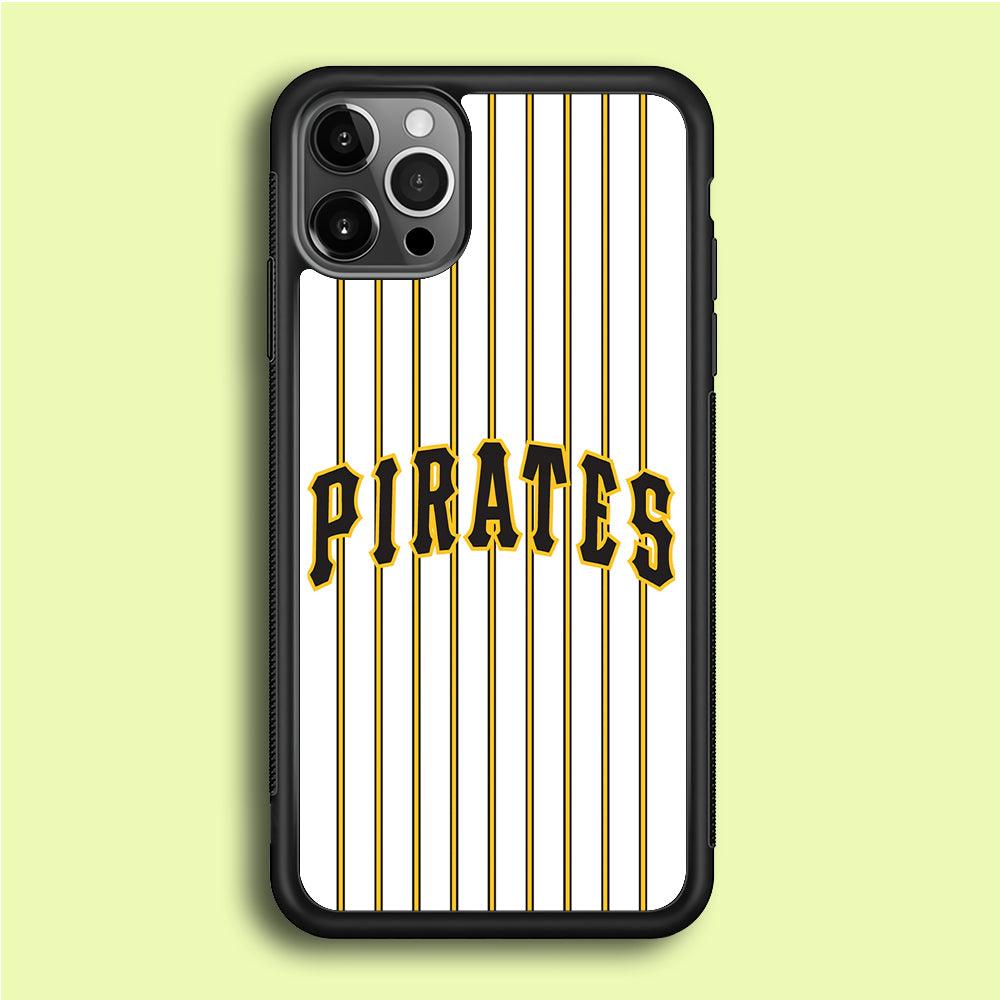 Baseball Pittsburgh Pirates MLB 001 iPhone 12 Pro Case-Rubber / Black (2D Case)-Xtracase