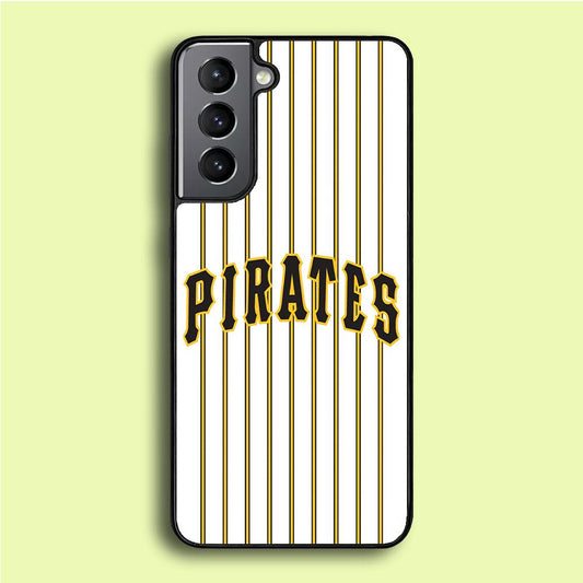Baseball Pittsburgh Pirates MLB 001 Samsung Galaxy S21 Case-Rubber / White (2D Case)-Xtracase
