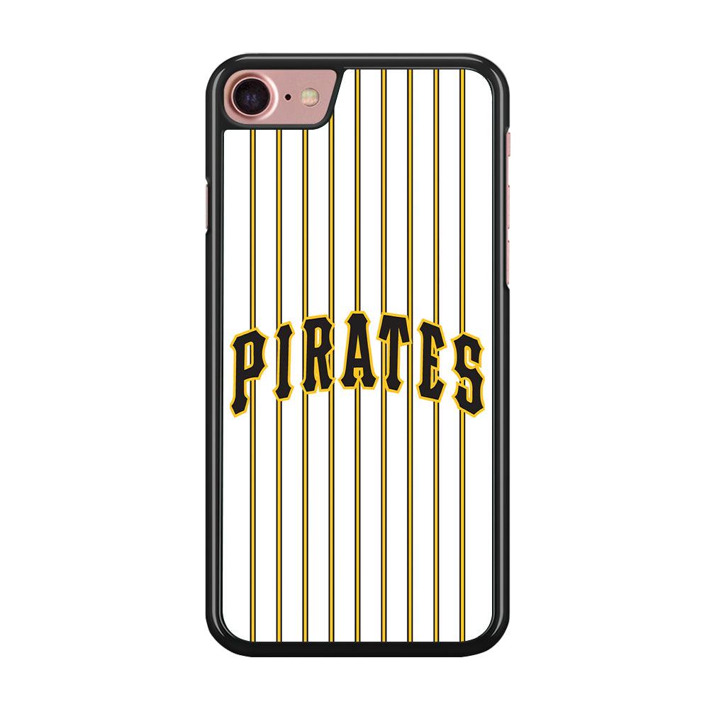 Baseball Pittsburgh Pirates MLB 001 iPhone 7 Case-Rubber / Black (2D Case)-Xtracase
