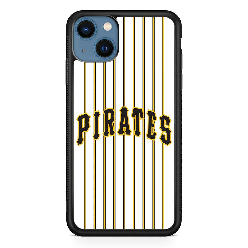 Baseball Pittsburgh Pirates MLB 001 iPhone 13 Mini Case-Rubber / Black (2D Case)-Xtracase