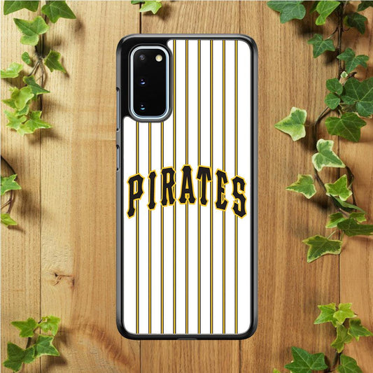 Baseball Pittsburgh Pirates MLB 001 Samsung Galaxy S20 Case-Rubber / White (2D Case)-Xtracase